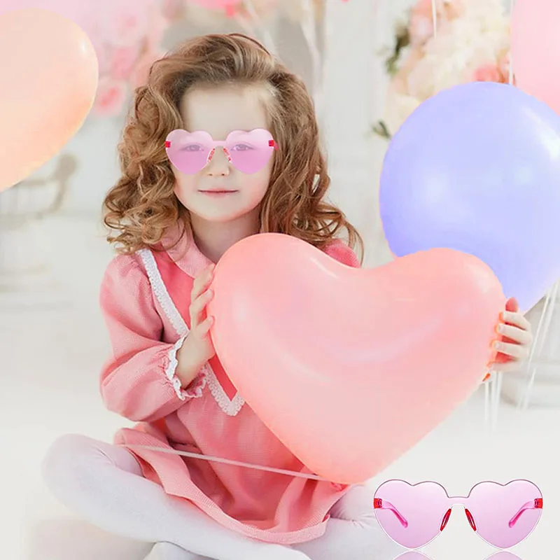 12-100Pcs Kids Heart Shaped Sunglasses Party Favors Birthday