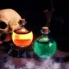 Spherical Glass Bottles with Cork  Round Potion Bottles Clear  Decor Decorative Glass Sphere Jar for Sand Costume Props 3