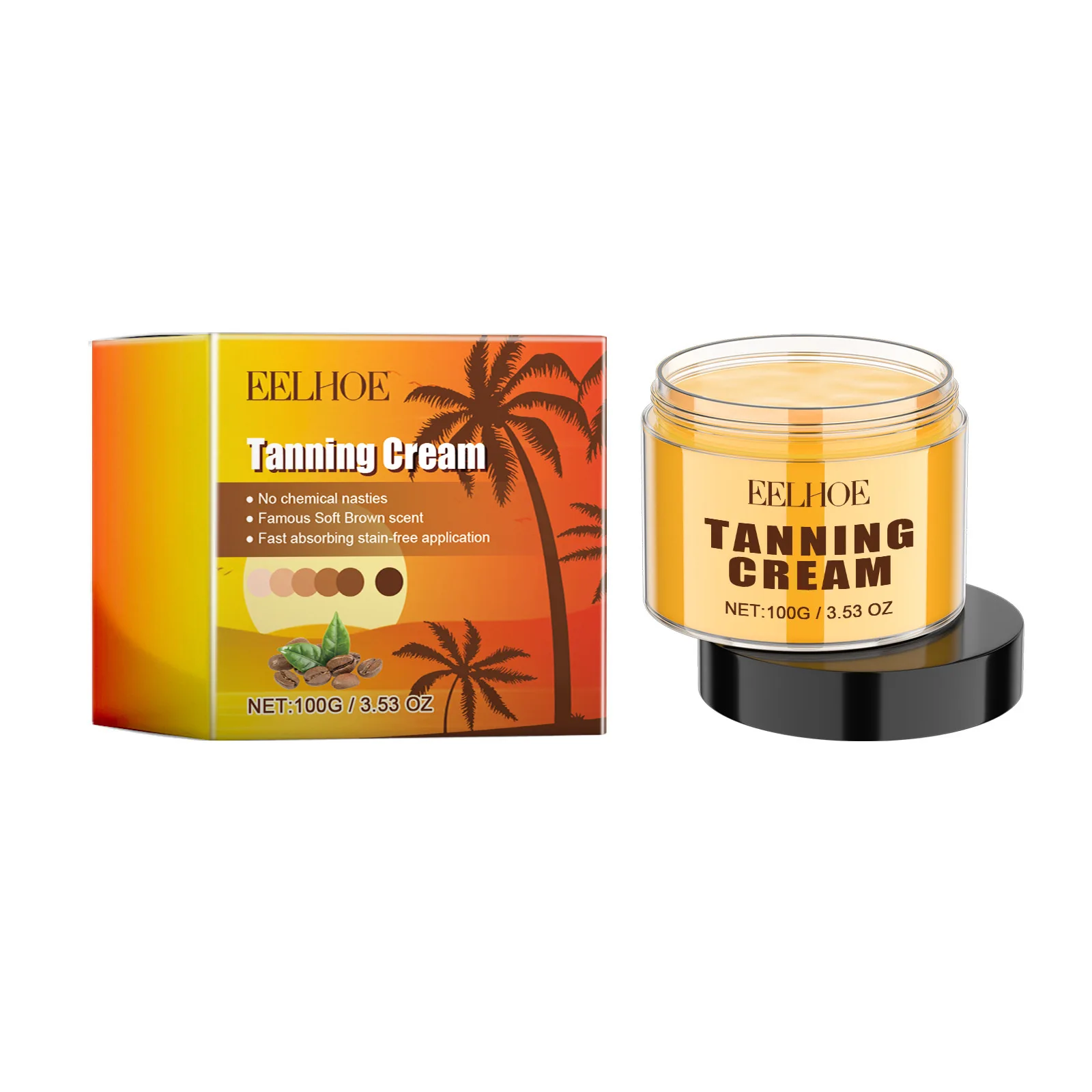 EELHOE Body Tanning Cream Tanning Self Tanner Booster Intensive Moisturizer Bronzing Lotion Solarium Cream