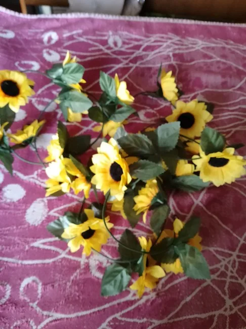 Artificial Sunflower Vine 26Flower Heads 1PC/2PCS/4PCS photo review