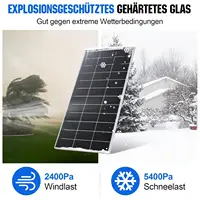 Panneau solaire bifacial ECO-WORTHY 195 W, module solaire monocristallin 18 V pour batterie 12 V, panneau solaire photovoltaïque 12 V, idéal pour camping-car, système de balcon, abris de jardin, bateaux 6