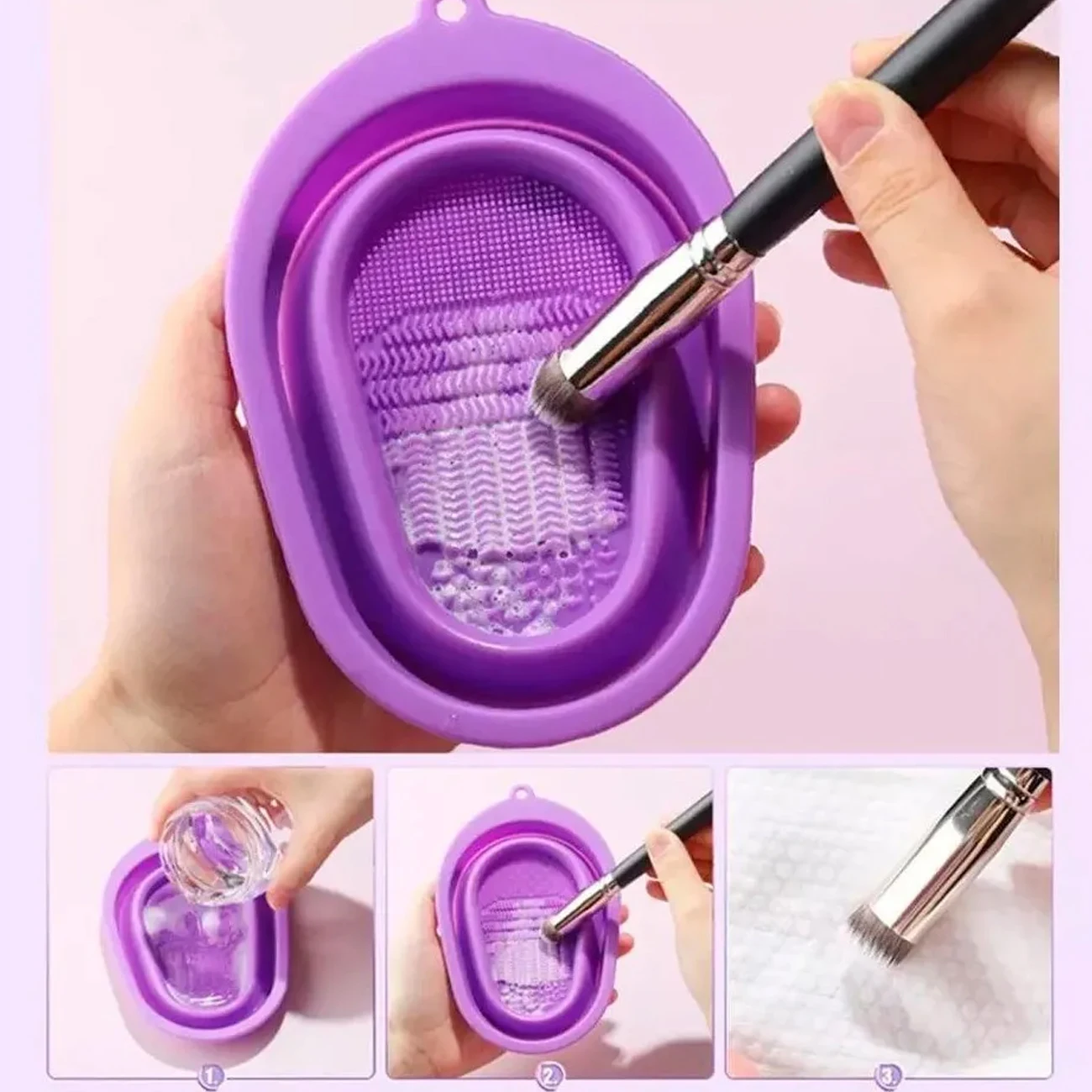 Limpiador Plegable Brochas Maquillaje Limpieza Tapete