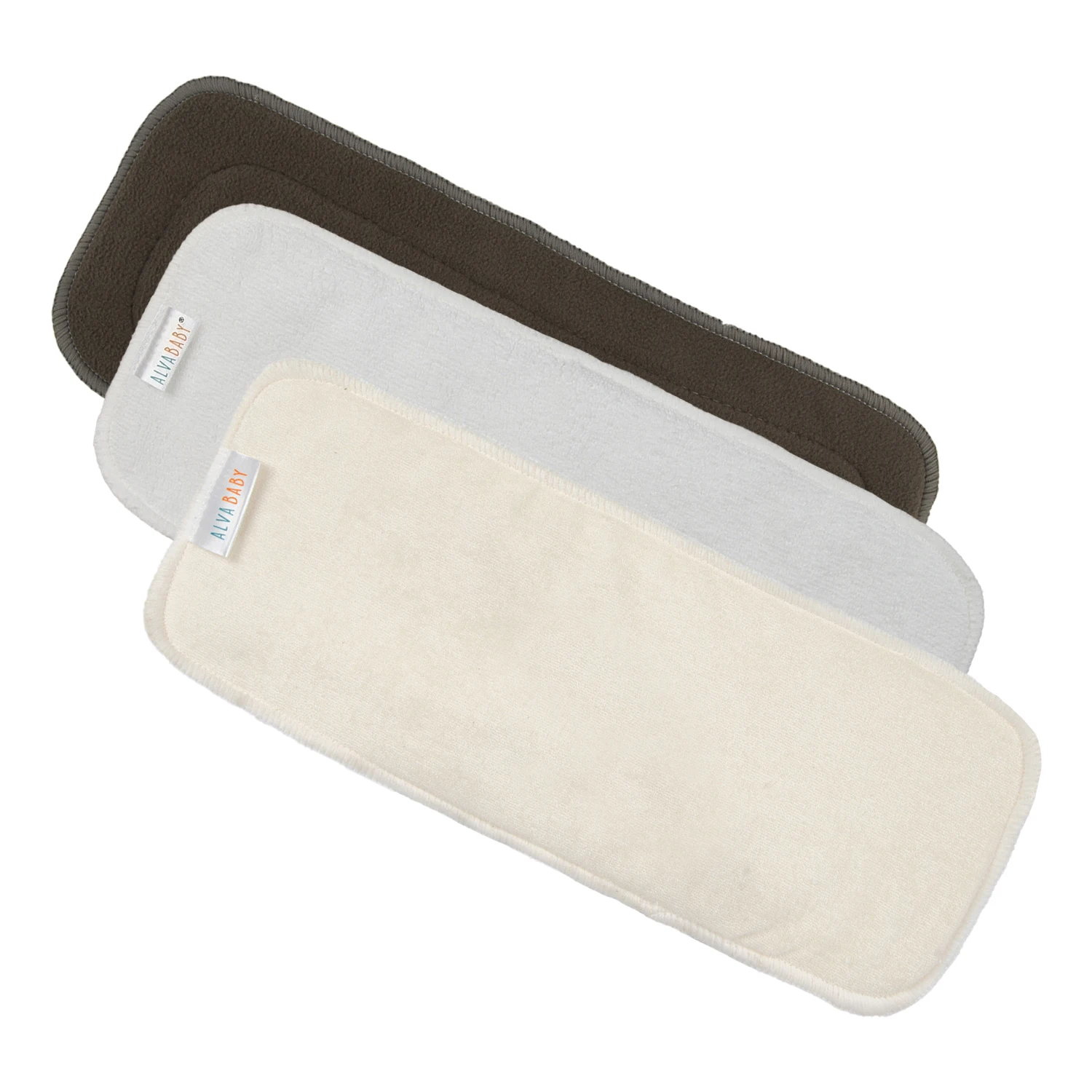 ALVABABY Diaper Insert Reusable Baby Cloth Diaper Insert cloth diapers cloth diaper insert cloth diaper liners Microfiber Bamboo Charcoal Absorbent 2 pcs/lot