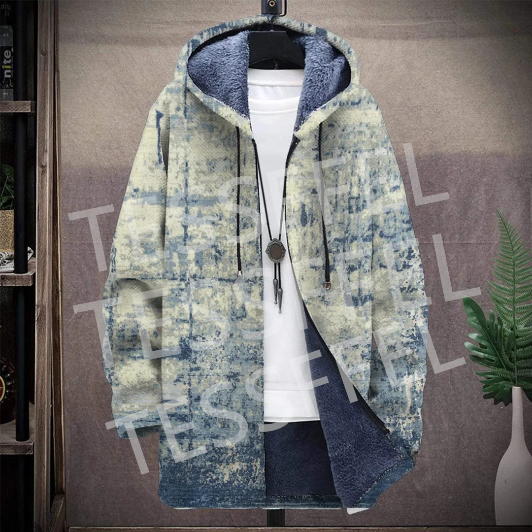 

NewFashion Graffiti Colorful Vintage Retro Tattoo Tribe 3DPrint Windbreaker Winter Casual Jacket Hoodies Cloak Fleece Overcoat U