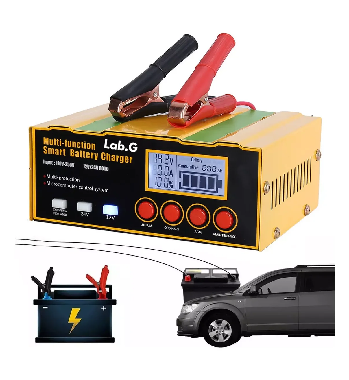 Cargador De Batería De Coche Para Inteligente Automáti220w Lab.G