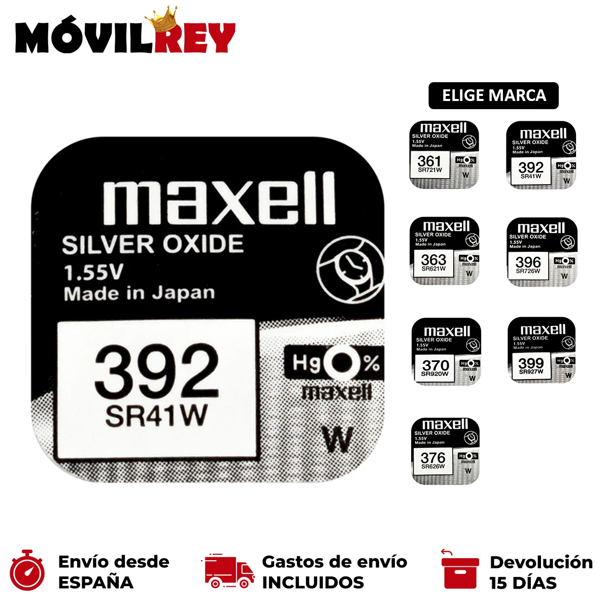 Pila Maxell Oxido de plata. Pila SR41W SR621W SR626W SR721W SR726W SR920W  SR927W, 1 unidad - AliExpress