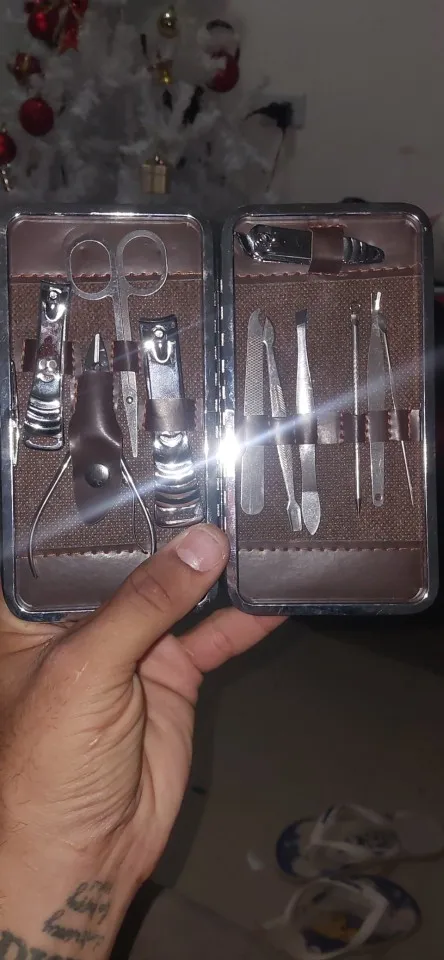Kit Cortador De Unha Manicure Portatil Estojo Pinca Tesoura photo review