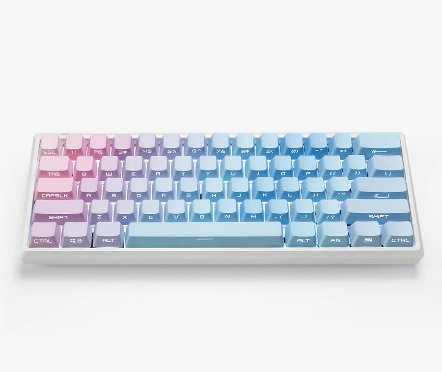 Keycap Transparente, Side ou Top Impressão Keycaps para GK61 68 87 Teclados