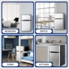ICYGLEE Mini Fridge with Freezer 3.2 Cu.Ft Mini Refrigerator Dorm Fridge with 2 Door For Bedroom Apartment Office Cooling Drink 6