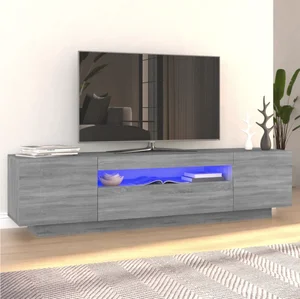 HOMCOM Mueble de TV con Estantes de Almacenamiento 4 Cajones y Patas d