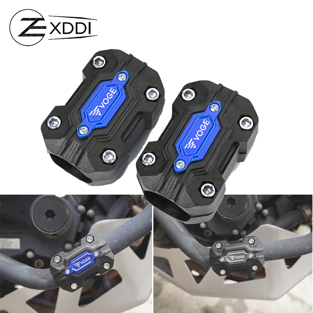 Protezioni Motore Per Loncin Voge DS525X, DS900X E Altri Modelli - In Alluminio E POM, Per Paraurti Da 22/25/28 Mm (nero)