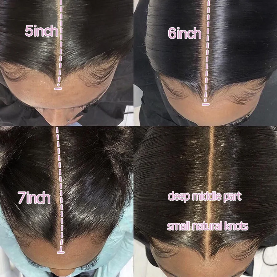 Glueless HD Lace Closure 7x7/6X6/5x5 Closure Water Wave Pre Plucked Natural Hairline Human Hair Curly Wigs for Women