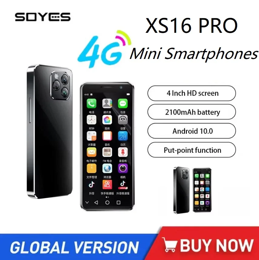 スマートフォン本体 SOYES XS16 Pro SOYES XS16 Pro 4GB RAM 128GB ROM 4 Inch Mini Smartphone