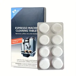 Espresso Machine Cleaning Tablets - Descaling and Oil Removal Solution - 8 pieces