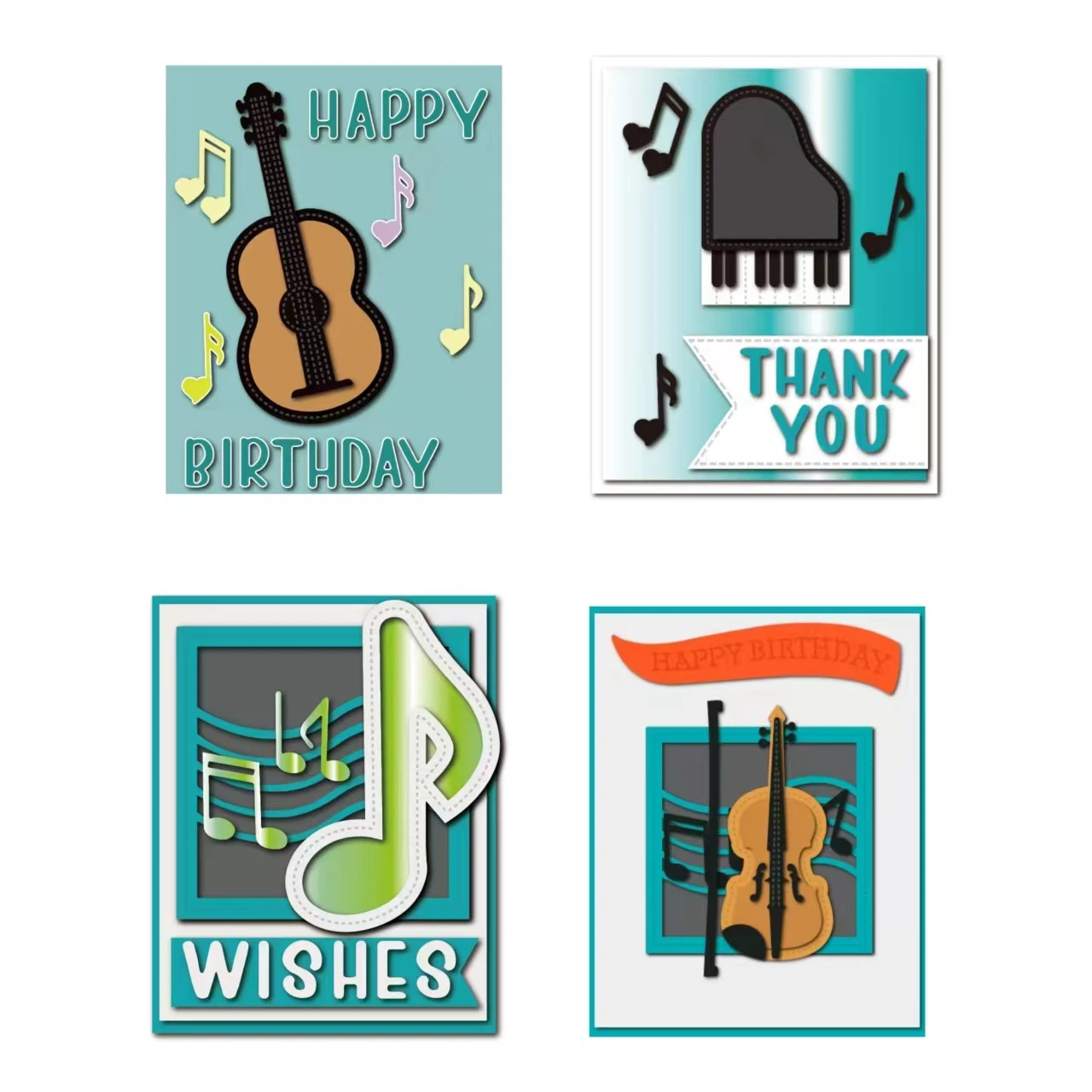 

Piano Violin Guitar Cutting Die Metal Cutting Dies For Diy Scrapbooking Crafts Maker Photo Album Template