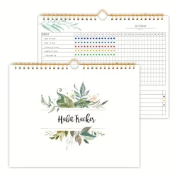 Habit Tracker Calendar with To-Do List Planner - Spiral Bound Daily, Weekly, and Monthly Journal and Goal Board (WHITE)
