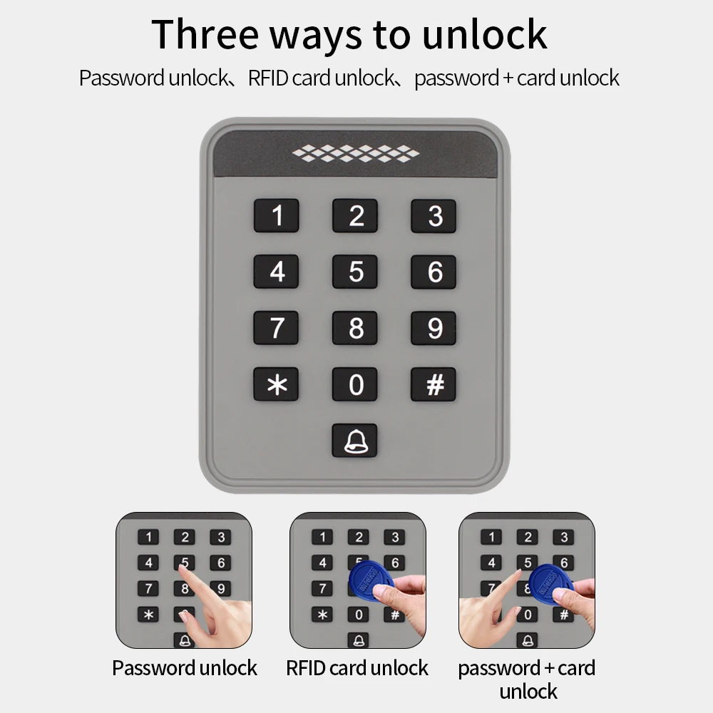 Simple Backlight Access Control Keypad: All-in-One Password, ID EM, IC M1 Card Entry for Cabinet lock Electronic Access Systems
