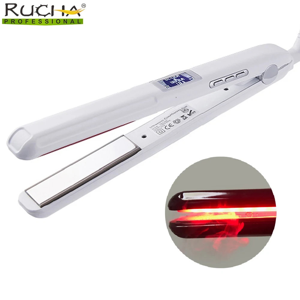 Hair Straightener Ultrasonic Infrared Cold Hair Care Iron Keratin Treatment for Frizzy Hair Recovers the Damaged Hair Flat Irons