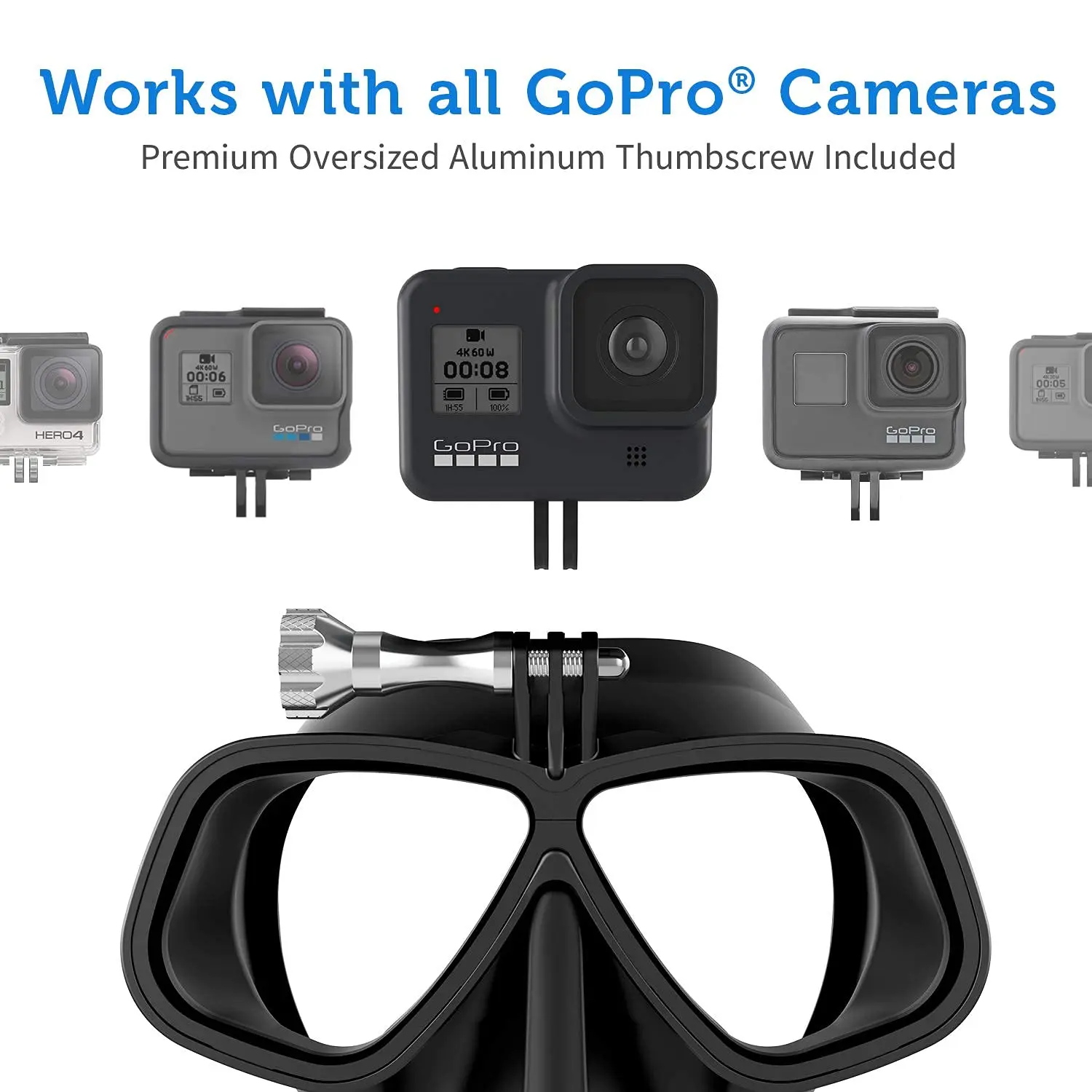 Professional Scuba Diving Masks For All Gopro Hero Cameras Tempered Glass Mask Swimming Goggles Snorkel Free Diving Equipment