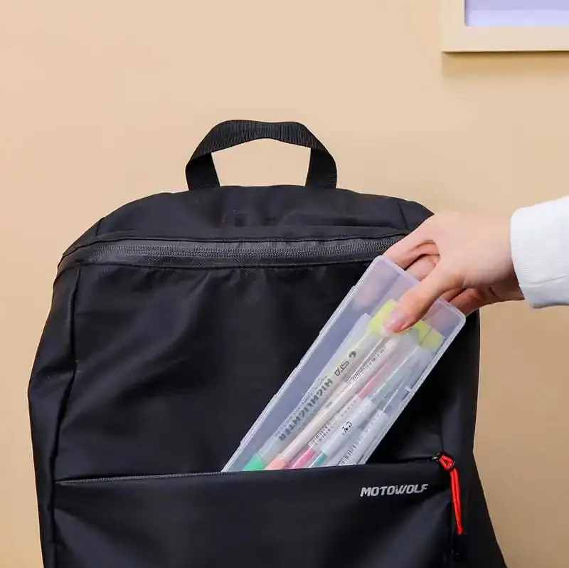 Pencil Cases Stationery Box 1Pcs PP Material Transparent Pencil Case Box Pouch School Case Supplies Storage