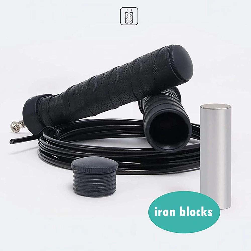 Adjustable Weighted Jump Rope Speed Skipping Rope for Fitness Workout Double Unders Crossfit jump rope
