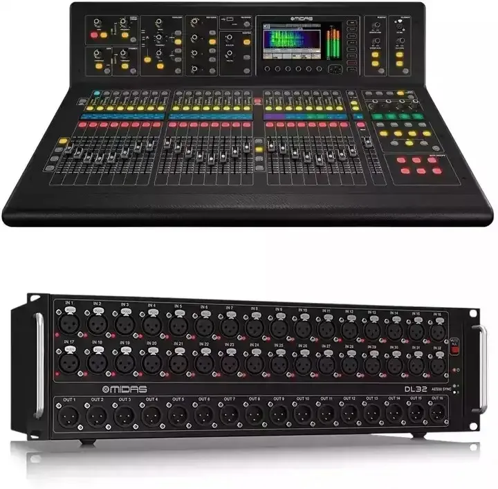 Midas M32R Live Digital Mixer DL32 with Stage Box 150 Cat5 Network Cable Spool