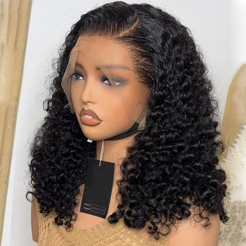 250 Density 40 Inch 13x6 Curly Hd Transparent Lace Frontal Wigs Human Hair Jerry Curly Wigs 13x4 Lace Front Wig For Women Wig 1