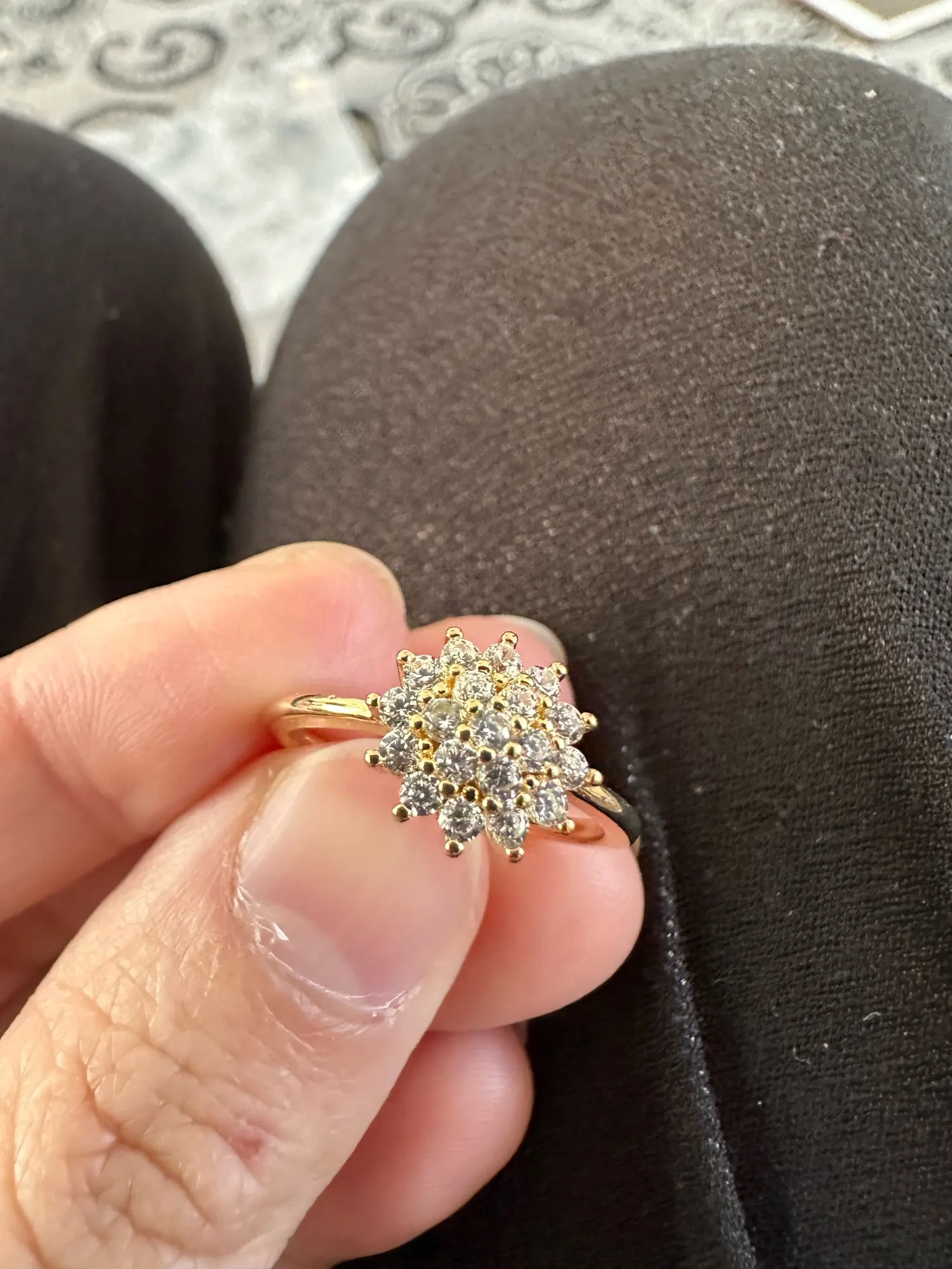Diamantring för kvinnor lyxförlovning Bizuteria Anillos Ädelsten 14K gult guld Diamantbröllopsringlåda photo review