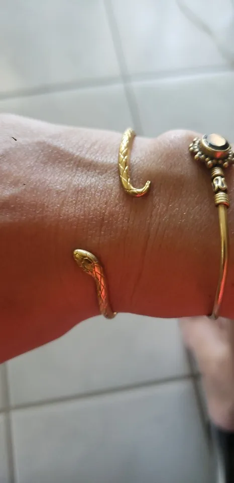 Punk Thin Snake Bangle, 18K Gold Layered Gothic Bracelet, Dainty Minimalist Jewelry, Delicate Handmade for Women, Gift for Her