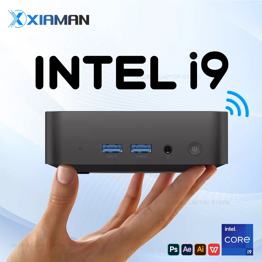 Mini PC Windows 11 Intel Core i9 8950HK 16GB DDR4 512GB 1 to SSD PC Gamer ordinateur double WIFI 6 BT5.2 4K HD Mini Pc de jeu de bureau