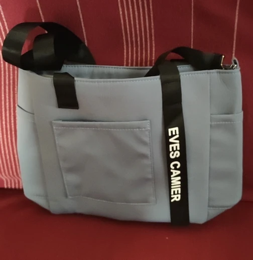 Bolso de mano informal de gran capacidad, bolso de lona impermeable de nailon, bolsos de mensajero simples de moda para colegiala, novedad de 2024 photo review