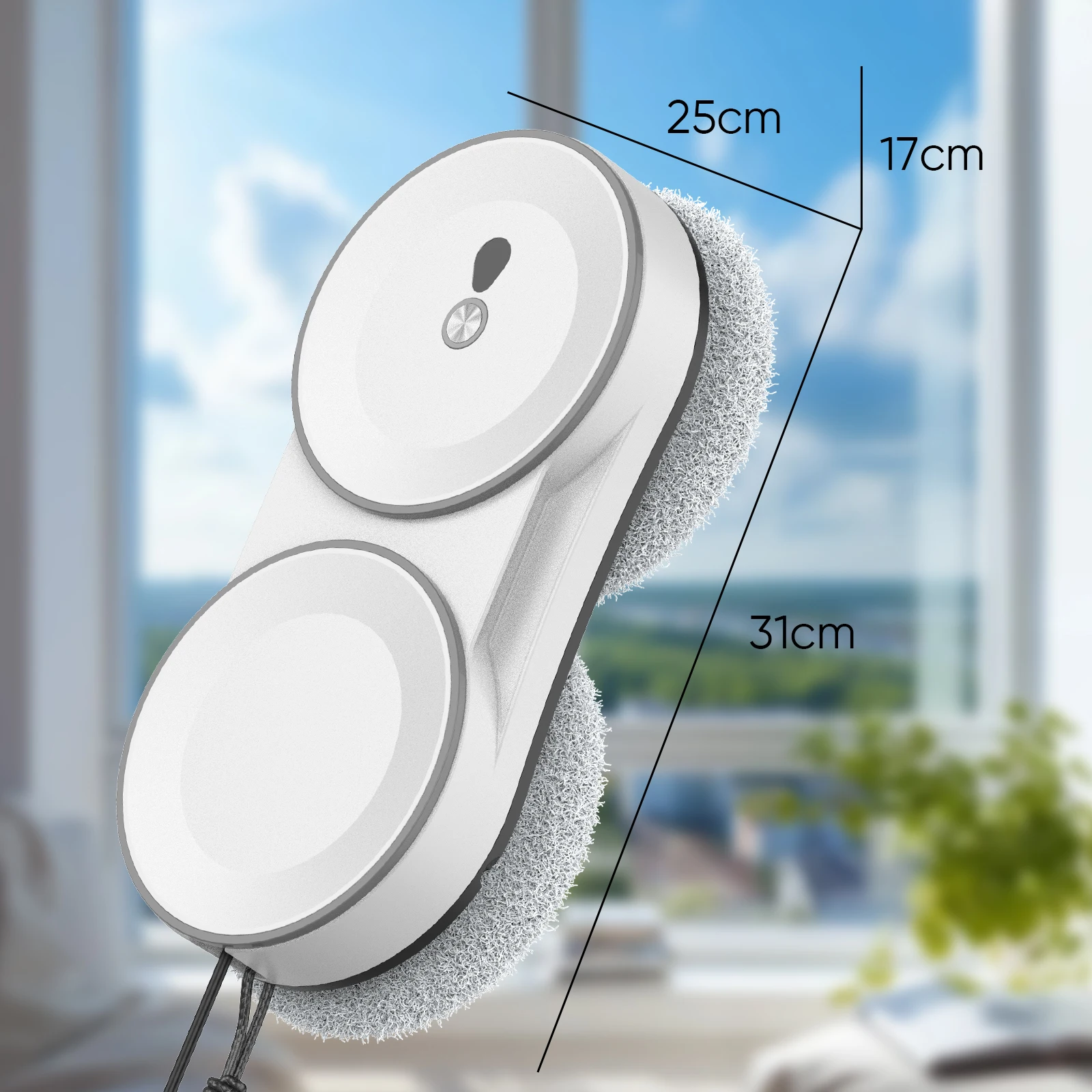 5600Pa Intelligenter Fensterputzroboter 60ML Wassertank Bidirektionale Sprühfunktion Sicherheitsseil Ferngesteuerte Glasreinigungsmaschine – Detail 7