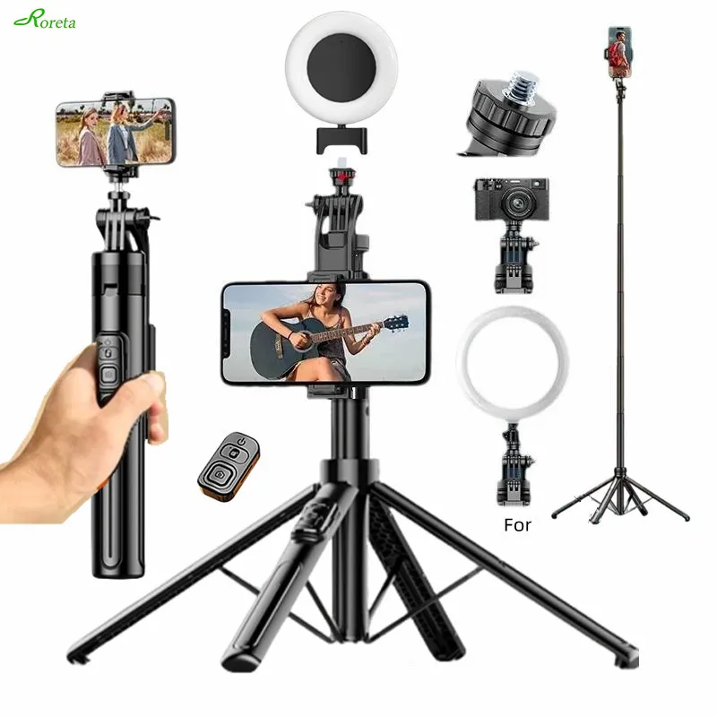 Selfie Stick Tripod With Wireless Remote For Smartphone_voghion.com