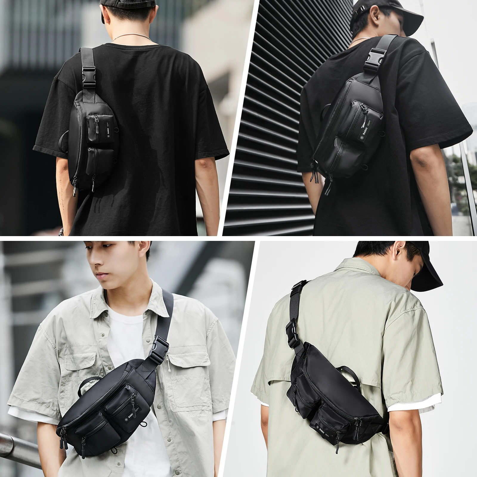 Sling Backpack Multipurpose Shoulder Crossbody Bag Water Resistant Sling Bag Daypack for Travel Hiking Sports, Chest Bag for Men