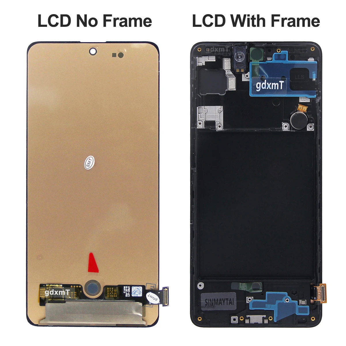 프레임 포함 AMOLED LCD 디스플레이 터치 스크린 디지타이저 어셈블리, 삼성 A71 4G A715 용, SM-A715F DS A715F A715W 디스플레이, 6.7 인치