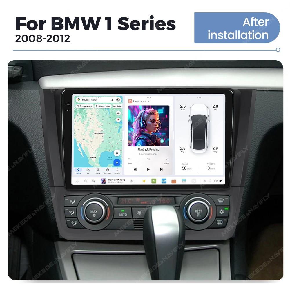 DUDUAUTO DUDU7 Android 13 Auto Multimedia Für BMW 1-Serie E88 E82 E81 E87 2004 - 2011 Carplay Android Auto GPS Radio Kopf Einheit – Detail 8