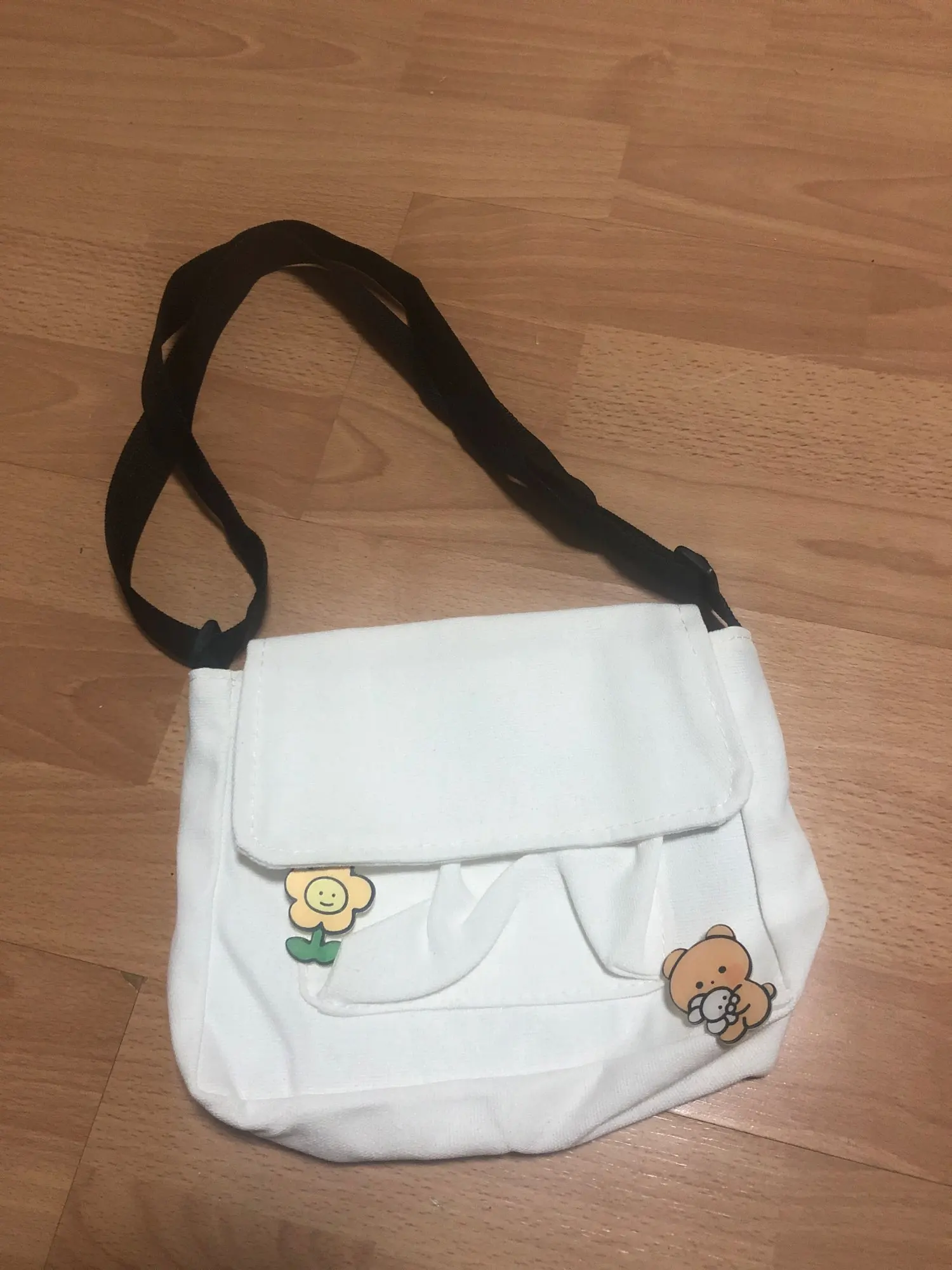 Bonito bolso de hombro pequeño de lona Harajuku