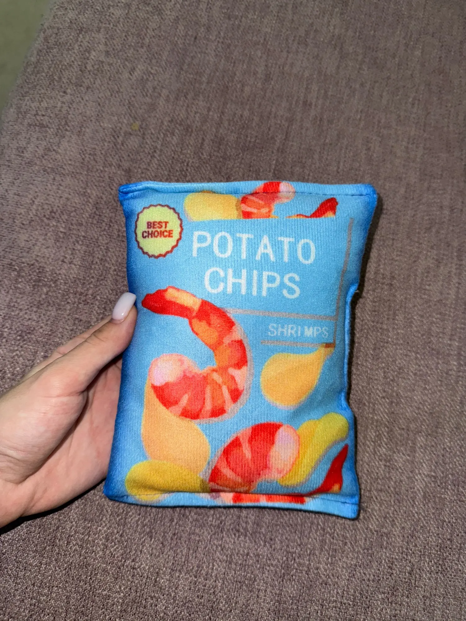 Plush Potato Chips Dog Toy, customer photo