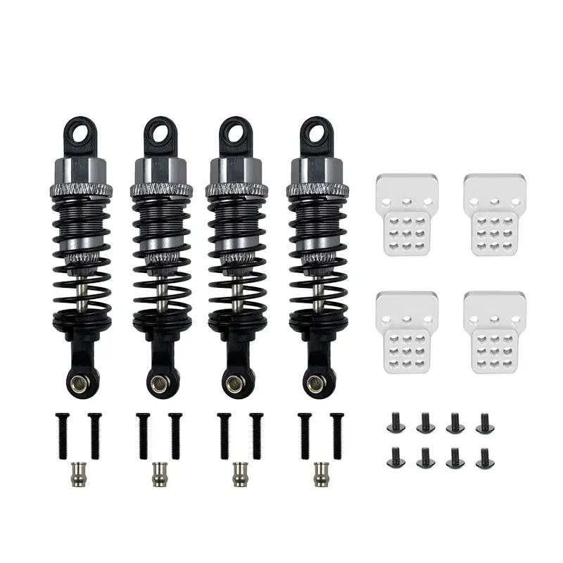 1 Set RC Car Metal Shock Absorber Oil Filled Type Shock Tower WPL C14 C24 MN D90 D91 MN99 99 Adjustable Upgrade Parts Rc Car Shock Absorbers