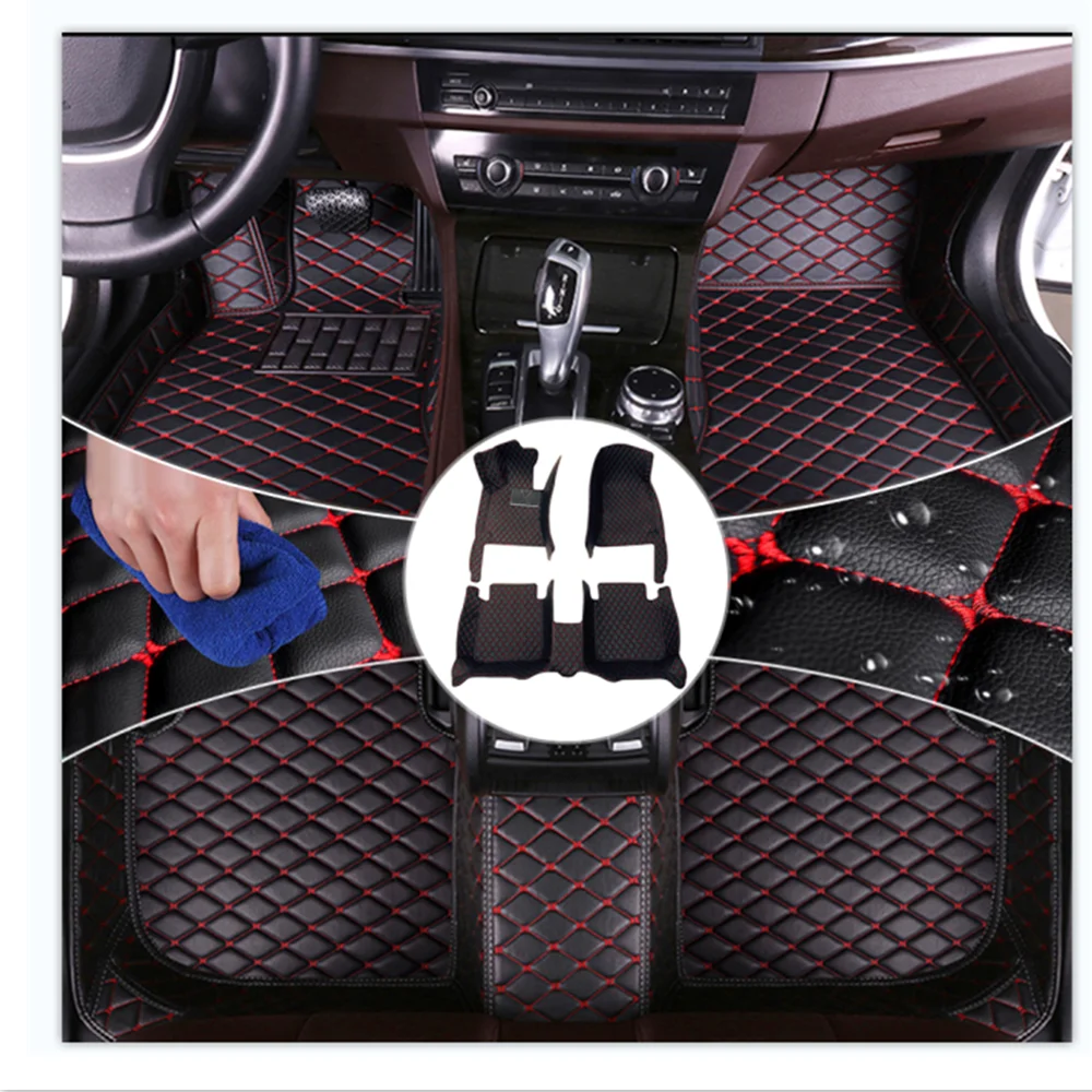 

Car Floor Mats For HONDA Accord 9th Gen 2014 2015 2016 2017 Custom Leather Foot Pad Auto Accessories