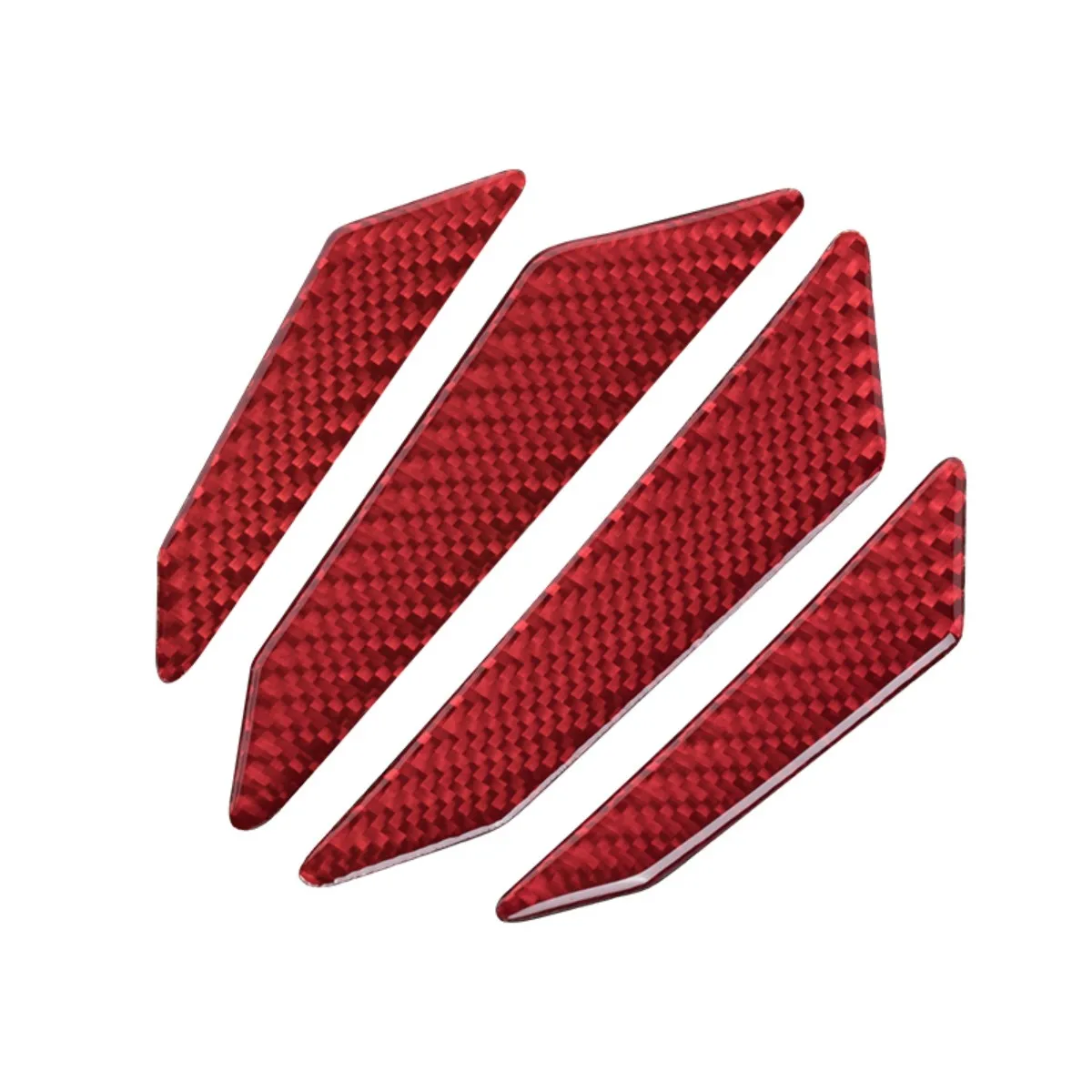 T-carbon Carbon Fiber Car Door Anti-Collision Glue Strips Protect Sticker 4PCS Car Door Edge Guard Strip Trim Molding Accessorie