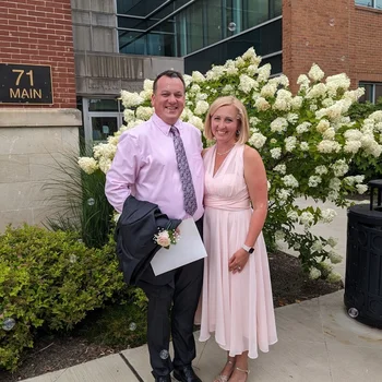 KDTM Chiffon Convertible Bridesmaid Dress - Multi-Way Infinity Wedding Guest Dress Tea Length