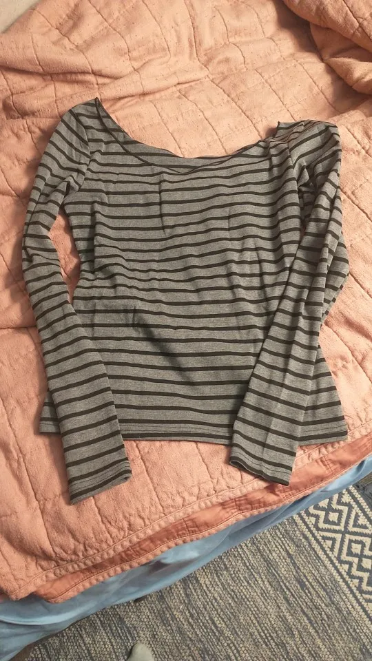 Grunge Striped Long Sleeve, customer photo