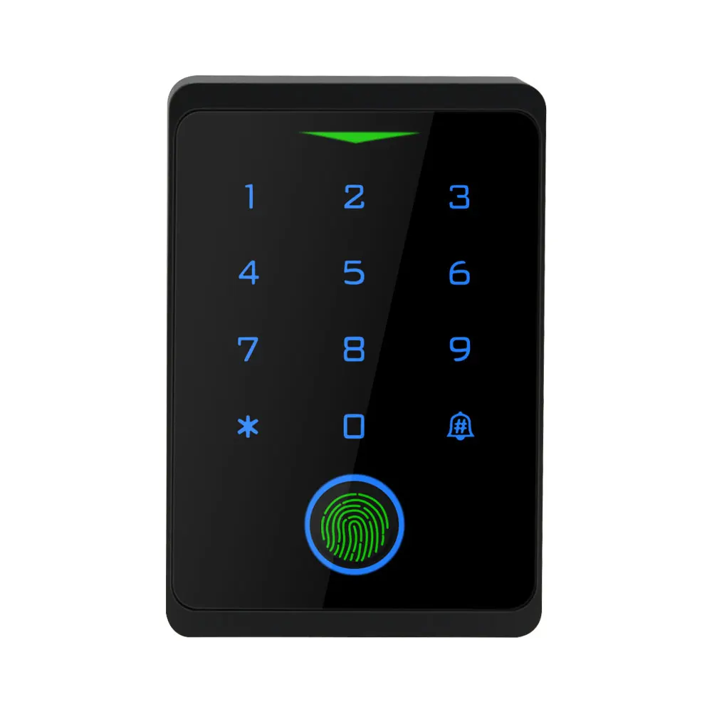 Anti-Vandal Waterproof Wifi Tuya Backlit Touch Fingerprint RFID Access Keypad 125Khz Card Reader Access Control System WG 26bits images - 6