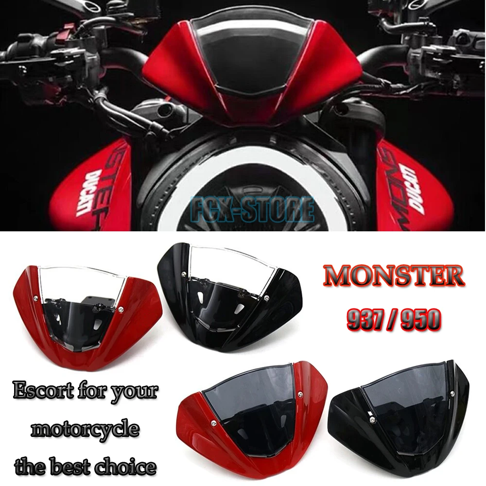 

Для Ducati Monster 950 Monster 937, мотоциклетное ветровое стекло 2021, 2022, защитный чехол с отверстием, новейшие аксессуары для отделки корпуса