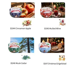 Elegant Holiday Scented Candle Gift Set - Multiple Fragrances (4pcsA)