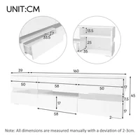 ТВ-гардероб ТВ Lowboard со светодиодной подсветкой, ТВ-стол Шкафы для гостиной Глянцевые подставки под телевизор — изображение 6
