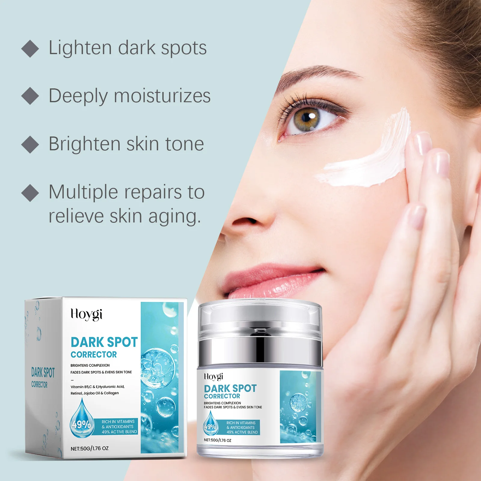 Hoygi Hydrating Face Cream Balance Skin Tone Improve Skin Elasticity Enhance Smoothness Glowing Mild Face Skin Care Cream