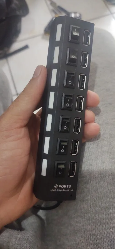 Extensão Hub Régua Usb 2.0 - 7 Portas Pc Hd Externo Pendrive photo review