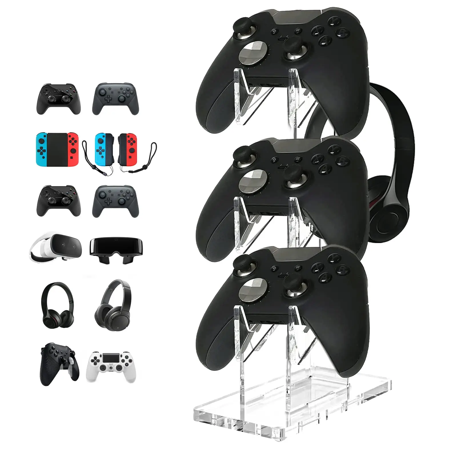 

Acrylic Gamepad Stand for PS5, PS4, Xbox One, S, X Series, Game Console Controller Stander, Gaming Handle Display, Hook Accessor